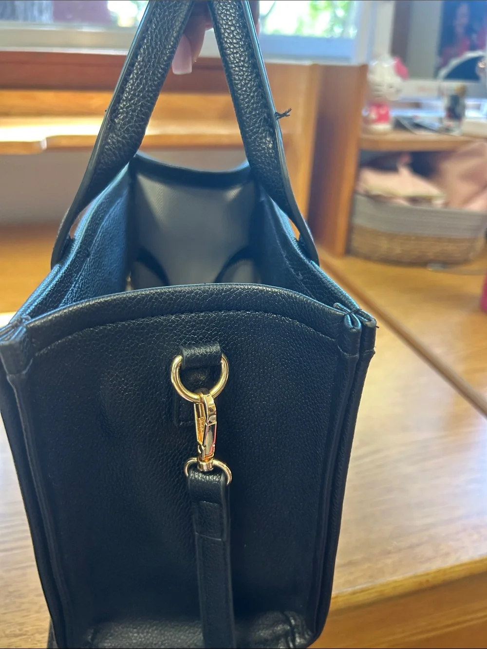 The Tote Bag Black Leather Tote for Men